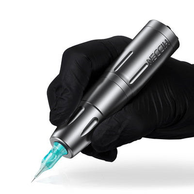 Favvosee HIDDEN Matte Silver Wireless Tattoo Pen Machine